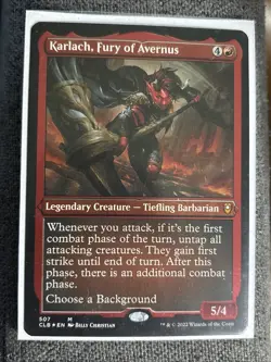 MTG Karlach, Fury of Avernus - Etched Foil - Battle For Baldur’s Gate - 507 - Image 2