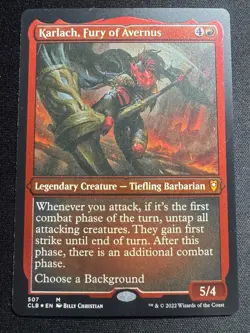 MTG Karlach, Fury of Avernus FOIL ETCHED Commander Legends Baldur's Gate 507 NM - Image 1