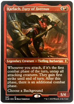 MTG Karlach, Fury of Avernus FOIL ETCHED Commander Legends Baldur's Gate 507 NM - Image 1