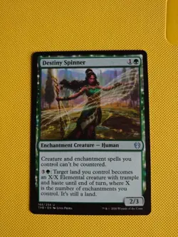 Destiny Spinner THB Enchantment creature human Magic the Gathering Card. - Image 1