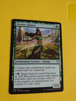 Destiny Spinner THB Enchantment creature human Magic the Gathering Card. - Image 2