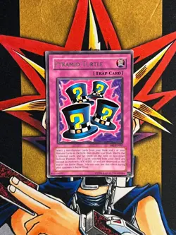 DB1-EN087 Magical Hats Pyramid Turtle Rare Misprint Error LP Yugioh Card - Image 1