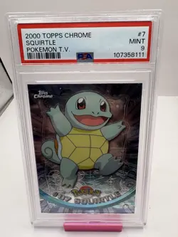 2000 TOPPS CHROME POKEMON T.V. #7 SQUIRTLE PSA 9 - Image 1