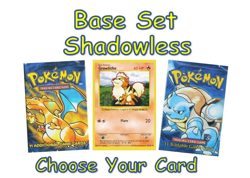 Pokemon 1999 Base Set: Shadowless Choose Your Card! Vintage WoTC Light Played! - Image 1