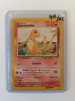 MINT 💎 4th UK Print Charmander #46/102 Base Set Pokemon Card 1999-2000 WOTC TCG - Image 1