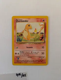 MINT 💎 4th UK Print Charmander #46/102 Base Set Pokemon Card 1999-2000 WOTC TCG - Image 3