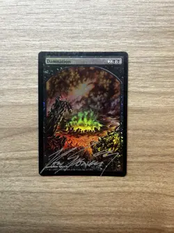 DAMNATION SIGNED RON SPENCER FOIL PLAYER REWARDS PROMO MTG magic The Gathering - Image 1