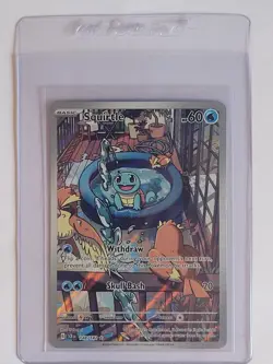 Pokemon Squirtle Full Art Holo Card 148/142 Stellar Crown Illustration Rare TCG - Image 1