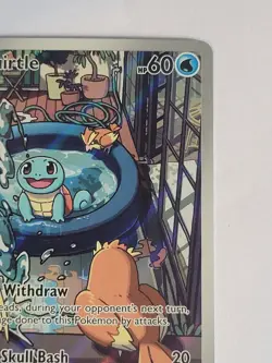 Pokemon Squirtle Full Art Holo Card 148/142 Stellar Crown Illustration Rare TCG - Image 5