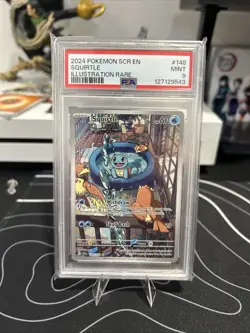 Pokemon TCG Squirtle PSA 9 Stellar Crown Illustration rare 148/142 - Image 1