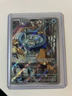 Pokemon Squirtle TCG Full Art Holo Card 148/142 Stellar Crown Illustration Rare - Image 1