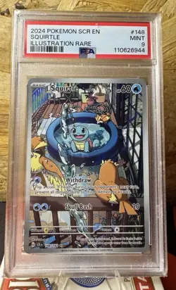 Pokemon TCG Squirtle Stellar Crown Full Art Holo Card 148/142 Illustration Rare - Image 1