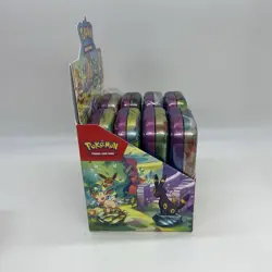 x2 Pokemon TCG - Scarlet & Violet Prismatic Evolutions Mini Tin UNSEALED Display - Image 2