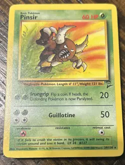 Pokemon Pinsir 029/130 Base Set 2 Regular LP - Image 1