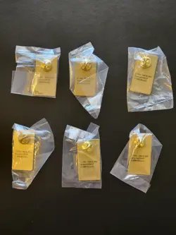 Pokemon League Kanto Gym Badge Pins WOTC Nintendo Lot Of 6 Vintage Sealed - Image 2