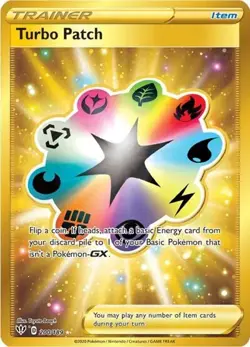 Turbo Patch 200/189 SWSH Darkness Ablaze Secret Rare Pokemon NM - Image 1