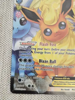 Pokemon Flareon EX Full Art RC28-32 Generations Radiant Collection DMG - Image 2