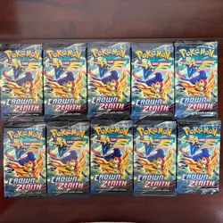 Crown Zenith Pokemon TCG Booster Pack Sealed Lot of 10x - Image 1