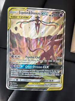 Pokemon TCG Espeon Deoxys GX SM240 Tag Team Alt Art Black Star Promo - MINT - Image 1