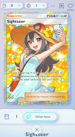 Pokemon TCG Pocket - Sightseer Full Art 2⭐, Fantastical Parade, English - Image 1