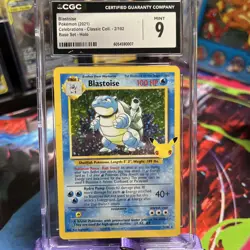 CGC 9 MINT Blastoise Holo Celebrations Classic Collection 2/102 Pokemon♨♨2 - Image 1