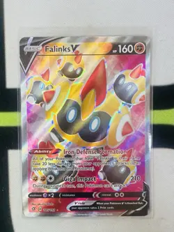 Falinks V 185/192 Ultra Rare Pokemon Rebel Clash NM - Image 1