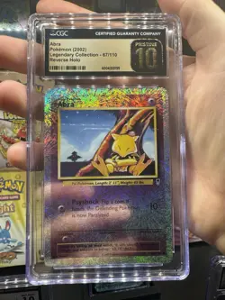 2002 POKEMON LEGENDARY COLLECTION REVERSE HOLO #67 ABRA CGC 10 GEM MINT - Image 1