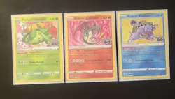 Radiant Charizard Radiant Blastoise Radiant Venusaur Set Pokemon Go TCG NM/M - Image 1