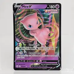 Mew V 113/264 Pokemon TCG Sword & Shield Fusion Strike Ultra Rare Holo Card NM - Image 1