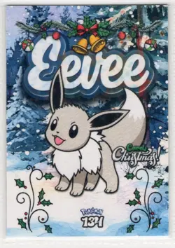 POKEMON - CARDS CHRISTMAS BY PRISMA - EEVEE * CRACKED ICE STAR HOLO - Image 1