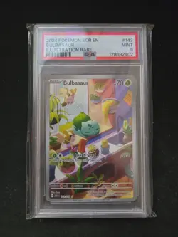 BULBASAUR 143 2024 PSA 9 POKEMON STELLAR CROWN ILLUSTRATION RARE ENGLISH GRADED - Image 1