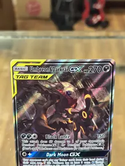 Pokemon TCG Umbreon & Darkrai GX SM241 Tag Team Promo Card Sun & Moon Free Ship! - Image 2
