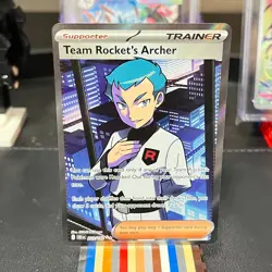 Pokemon TCG Team Rocket's Archer 223/182 Destined Rivals Ultra Rare Holo NM - Image 1