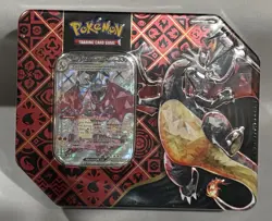 Pokemon Paldean Fates Shiny Charizard ex Tin - Charizard Artwork - Sealed - Image 1