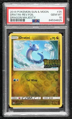 Dratini (Toys R Us Promo) Reverse Foil Pokemon Sun & Moon Dragon Majesty PSA 10 - Image 1