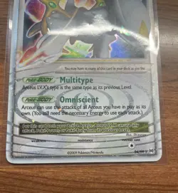 Arceus LV.X Ultra Rare Holo Arceus 94/99 Pokemon TCG 2009 Legendary Card - Image 3