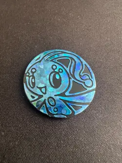 Manaphy Blue Coin Cracked Ice Holographic Pokemon TCG Exclusive Rare Flip Coin - Image 1