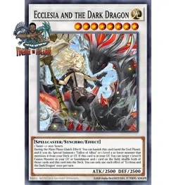 Yugioh! 1x Ecclesia and the Dark Dragon BPRO-EN041 Secret Rare 1st Ed NM - Image 1