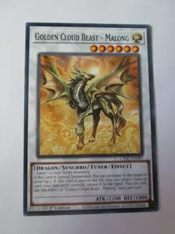 Yugioh! Golden Cloud Beast - Malong Cyac-En082 Common 1st Edition Near Mint!! - Image 1