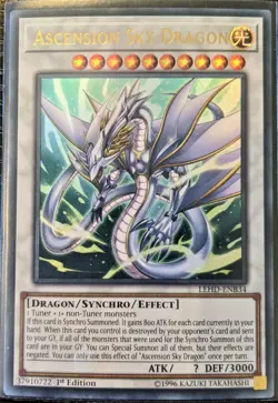 YuGiOh Ascension Sky Dragon Ultra Rare 1st Edition LEHD-ENB34 NM - Image 1