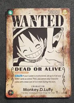 Monkey D Luffy Op13 118 Wanted Poster One Piece Card Game Tcg - Image 3