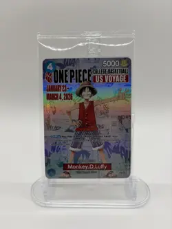 One Piece Monkey D. Luffy US Voyage College Basketball Promo Card Gonzaga SEALED - Image 1