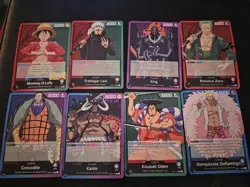 Pre Errata One Piece Card Game Romance Dawn (OP-01) Leaders Set x8 - Image 1
