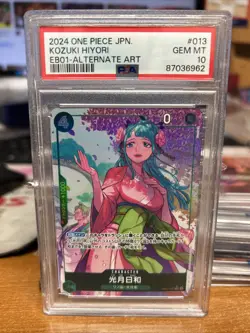 PSA 10 MINT JAPANESE ONE PIECE 2024 KOZUKI HIYORI EB01-013 ALTERNATE ART - Image 1
