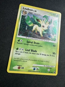 NM Leafeon LV.40 Holo Rare #24/100 Majestic Dawn Pokemon TCG - Image 2
