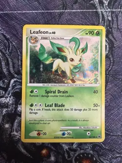 Leafeon 24/100 Majestic Dawn Cosmos Holo Rare LP+ Vintage 2008 Pokemon TCG - Image 1