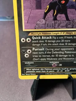 Pokemon TCG Umbreon 32/75 Non Holo Rare Neo Discovery 2001 VTG WOTC NM/LP - Image 5
