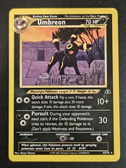 Pokemon TCG Umbreon Neo Discovery 32/75 Non-Holo Rare - Near Mint - Image 1