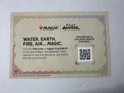 SDCC 2025 Magic The Gathering X Avatar Katara The Fearless Promo Card - Image 4