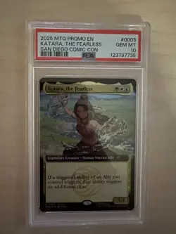 Katara The Fearless Magic The Gathering x Avatar SDCC 2025 Promo Card PSA 10 - Image 1